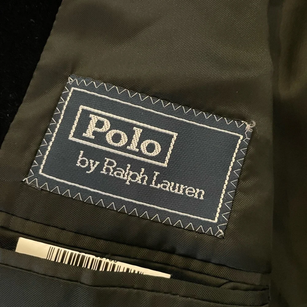 Polo‎ Ralph Lauren Made in Italy Vintage 3/2 Roll Velvet Jacket in Black 42 R